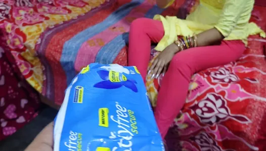 Lustfully Fucked My Stepsisters Tight Pussy in Closeup Missionary While Using Sanitary Pads